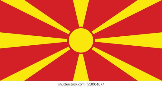 Vector Macedonia flag, Macedonia flag illustration, Macedonia flag picture, Macedonia flag image