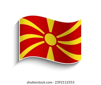 Vector Macedonia waving Flag Icon