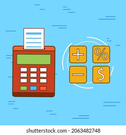 Concepto de dinero de la calculadora de máquinas vectoras
