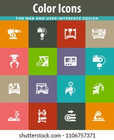 Vector machine tool icons set