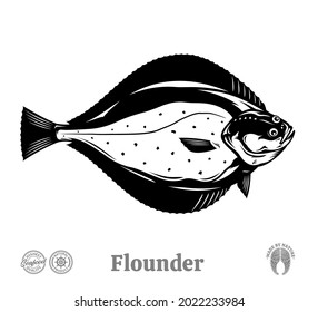 Vector mackerel fish illustration isolated on a white background