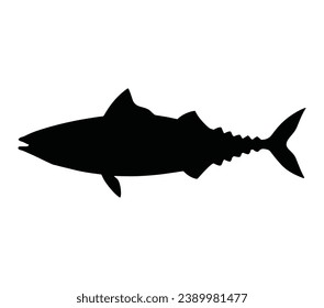 Vector mackerel seafood isolated on a white background.