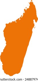Vector madagascar map on Africa 