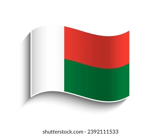 Vector Madagascar waving Flag Icon