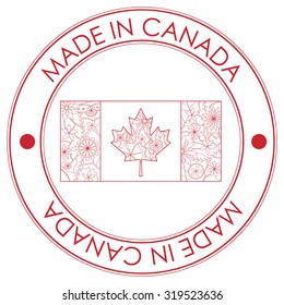 Vector made in Canada stamp