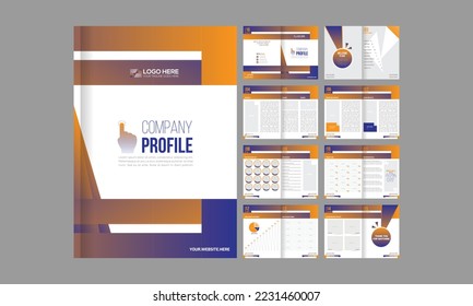 diseño de perfil de empresa de vector para usted y cualquier uso