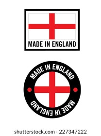 Vector Made in England Icon and Logo Set