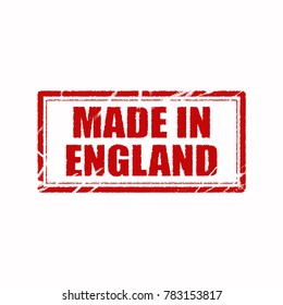 Vector made in England stamp. informative illustration, advertising and marketing background
