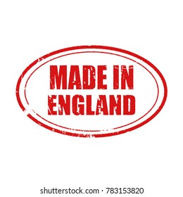 Vector made in England stamp. informative illustration, advertising and marketing background