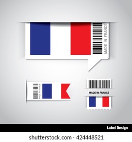 Vector of made in France label