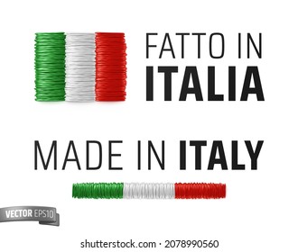 Vector made in Italy logos on a white background.