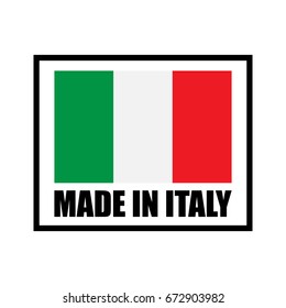 Vector made in Italy sign