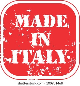 Vector made in italy stamp