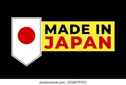 Vector made in japan tag label.