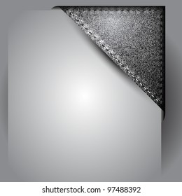Vector made of jean fabric corner ribbon