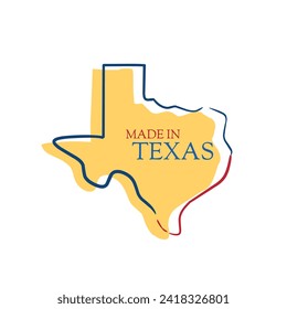 vector of made in texas design, perfect for print, etc