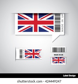 Vector of Made in UK label