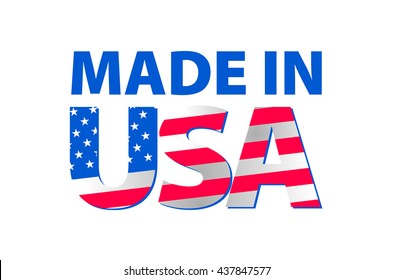 Vector Made in the USA logo vector art