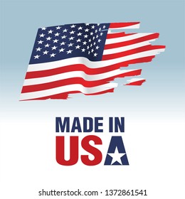 Vector made in USA sign