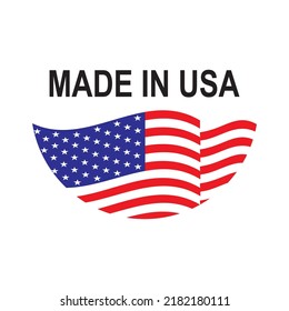 Vector made in USA sign. Made in USA (United States of America). Made in USA illustration.