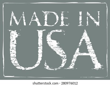 Vector made in usa stamp with grunge texture