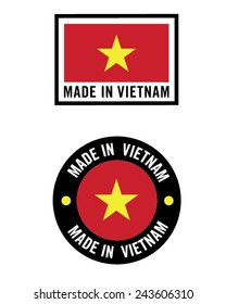 Vector Made in Vietnam Icon and Logo Set