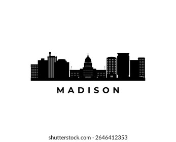 Vetor Madison. Viaje em Madison, locais famosos. Conceito de negócios e turismo para apresentação, banner, web site.