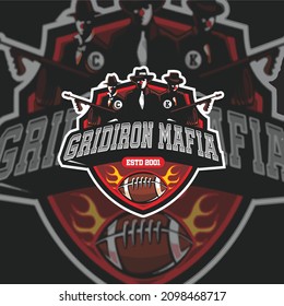 Vector Mafia Boss mascot for Game  logo