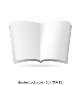 Vector magazine blank, page template for design on white background
