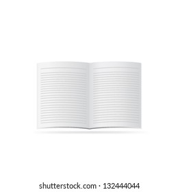 Vector magazine blank, page template for design on white background