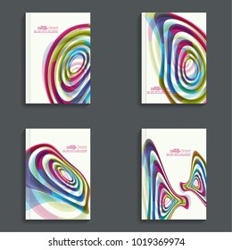 Vector Magazine Cover with colored geometric shapes. 