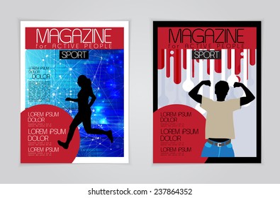 Vector magazine covers. Template. 