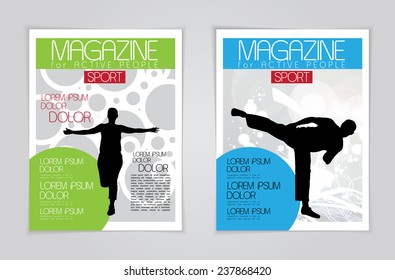 Vector magazine covers. Template. 