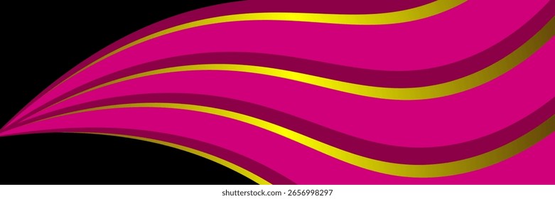 Vektor magenta Linie Hintergrund Kurve Element mit schwarzem Raum für Text und Nachricht Design, atemberaubende königliche Design