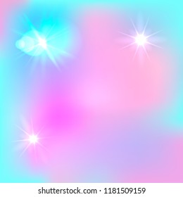 Vector Magic Farytale Background, Cute Backdrop, Light Blue and Pink Shining Colors.