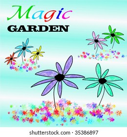 Vector Magic Garden Watercolor