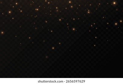 Brilho mágico de vetor. Png luz cintilante, png pó mágico cintilante. Partículas mágicas de luz dourada. Luz de Natal.