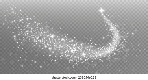Vector magic glow. Sparkling light, sparkle dust png. Sparkling magical dust. Christmas light.
