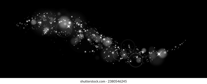 Vector magic glow. Sparkling light, sparkle dust png. Sparkling magical dust. Christmas light.