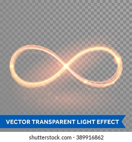 Vector magic glowing light swirl trail trace effect on transparent background. Bokeh glitter fire spark spiral wave line with flying sparkling flash lights.