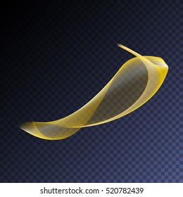 Vector magic glowing swirl flare transparent light effect. Bright shining wavy element for your design.