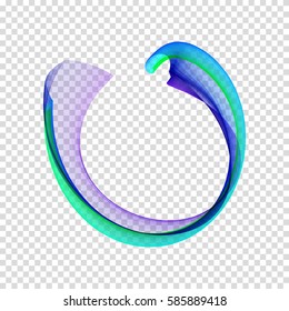 Vector magic glowing swirl trail transparent smoke effect. Bright shine wavy element for your design.