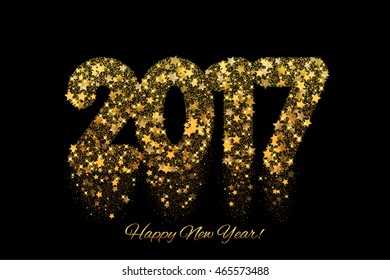 Vector magic Happy New Year 2017 background