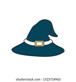 Vector magic hat vector illustration on ehite background.