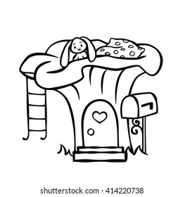 vector magic house coloring