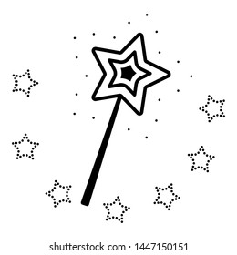Vector magic icon. Inspiration. Magic wand. Logo for social networks.