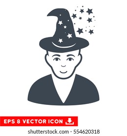 Vector Magic Master EPS vector icon. Illustration style is flat iconic smooth blue symbol on a transparent background.