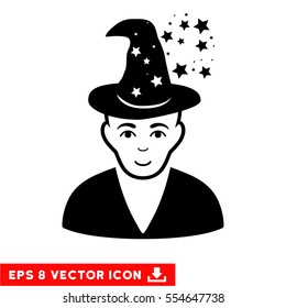 Vector Magic Master EPS vector icon. Illustration style is flat iconic black symbol on a transparent background.
