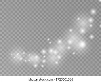 Vector magic shine dust light effect falling star trail. png, eps,ai