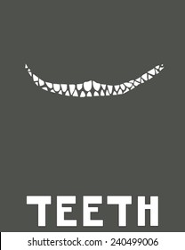 Vector magic smile, teeth (Can be used as texture for cards, invitations, DIY projects, web sites or for any other design) 